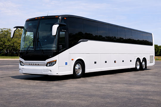 56-passenger charter bus available for charter in Cheyenne, WY
